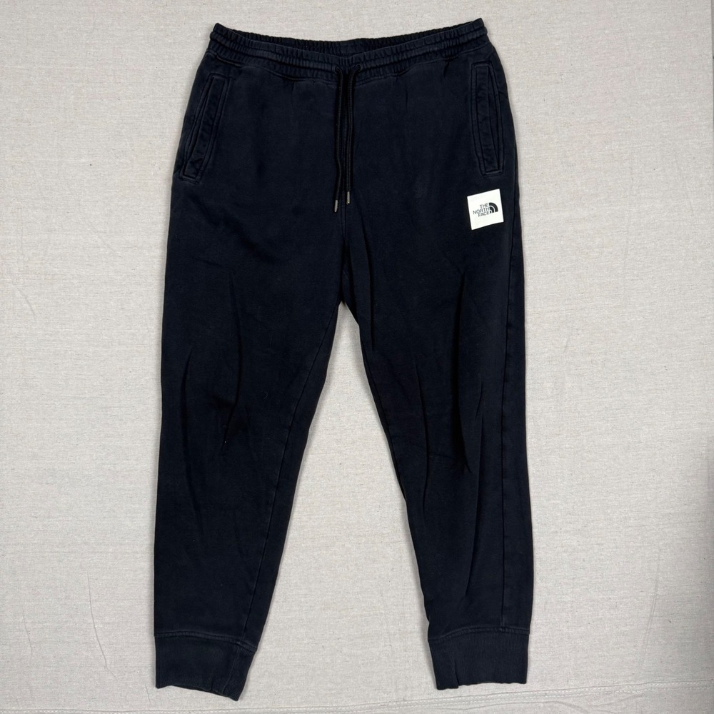 The North Face Sweatpants L 32x27.5 Fleece Joggers Black Box Logo Gorpcore A7UOA